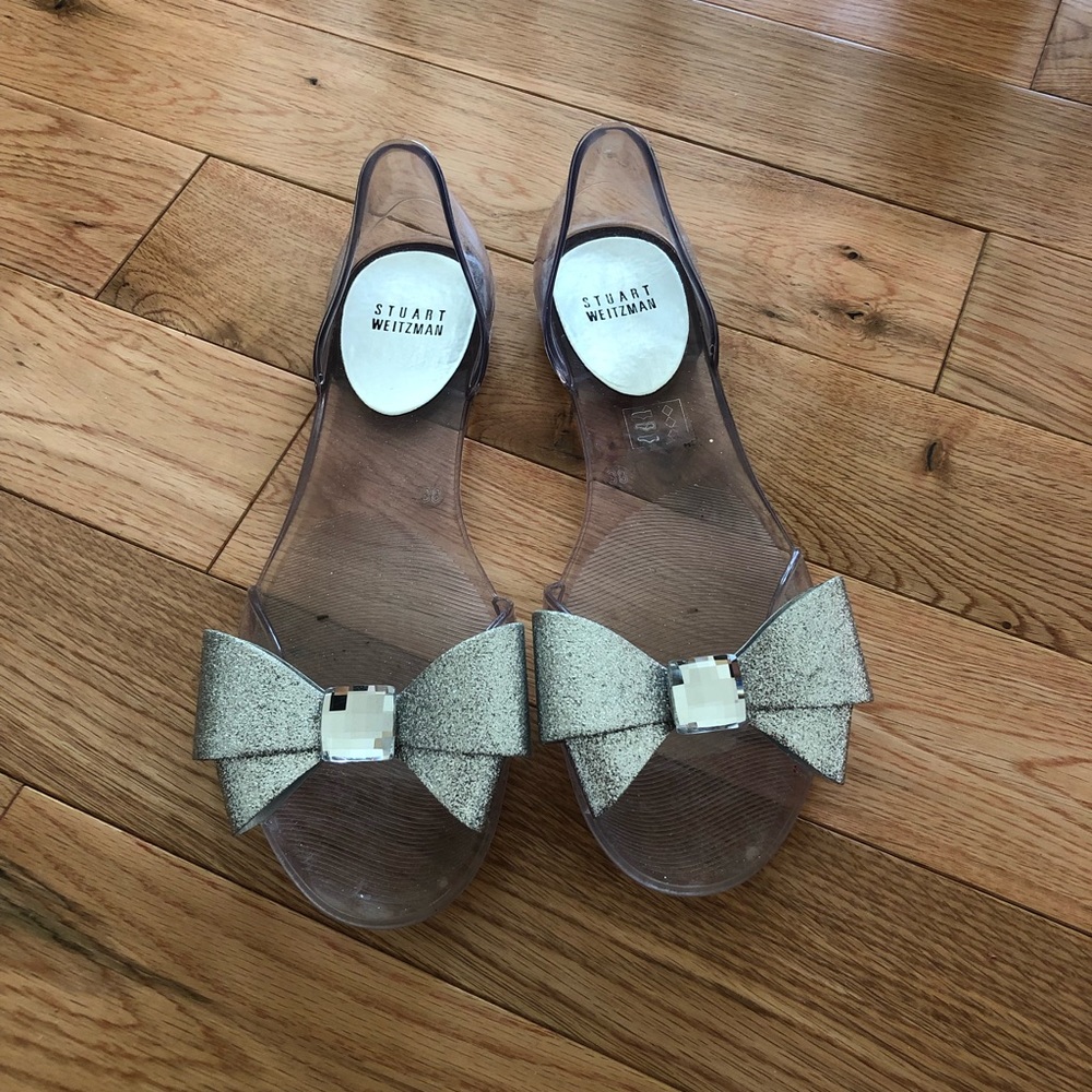 Stuart Weitzman Gemini Jelly Bow Flats - Picture 4 of 8